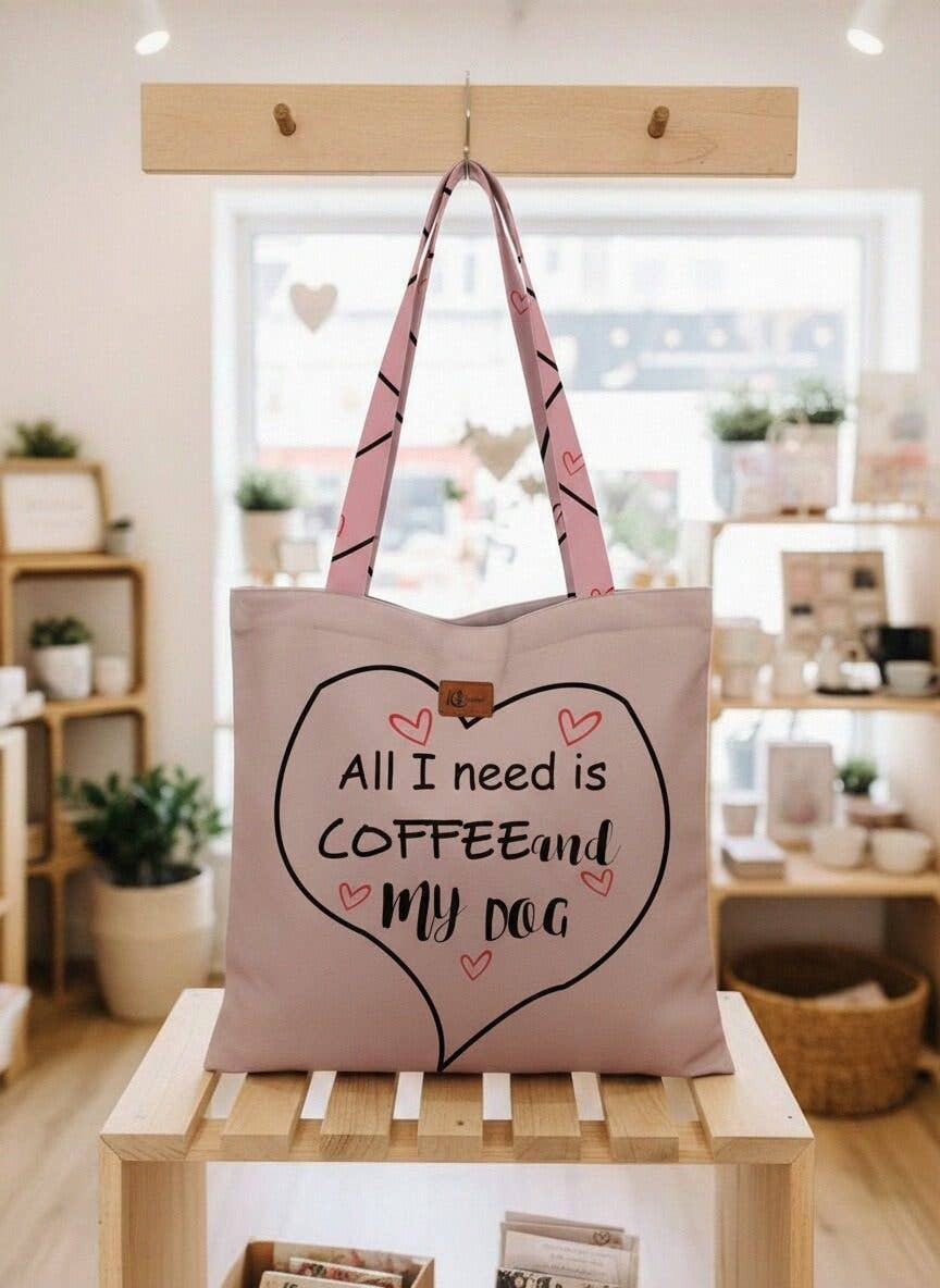 JCFB0291 "All I Need is Coffee and My Dog" Tote Bag