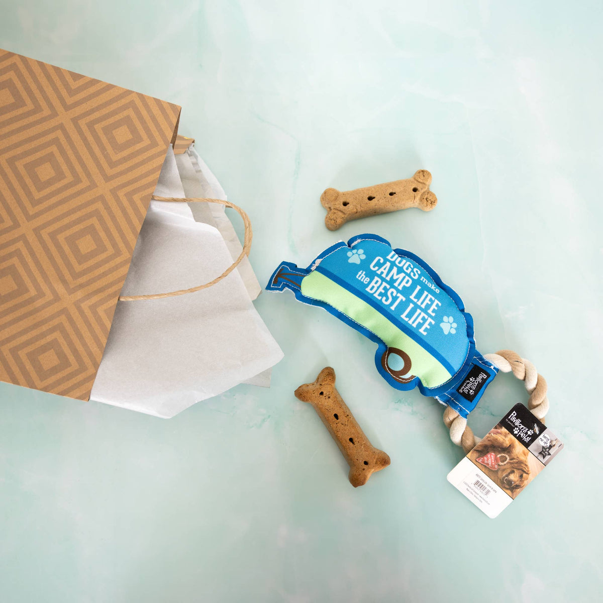 Camp Life - 10.5" Canvas Dog Toy on Rope