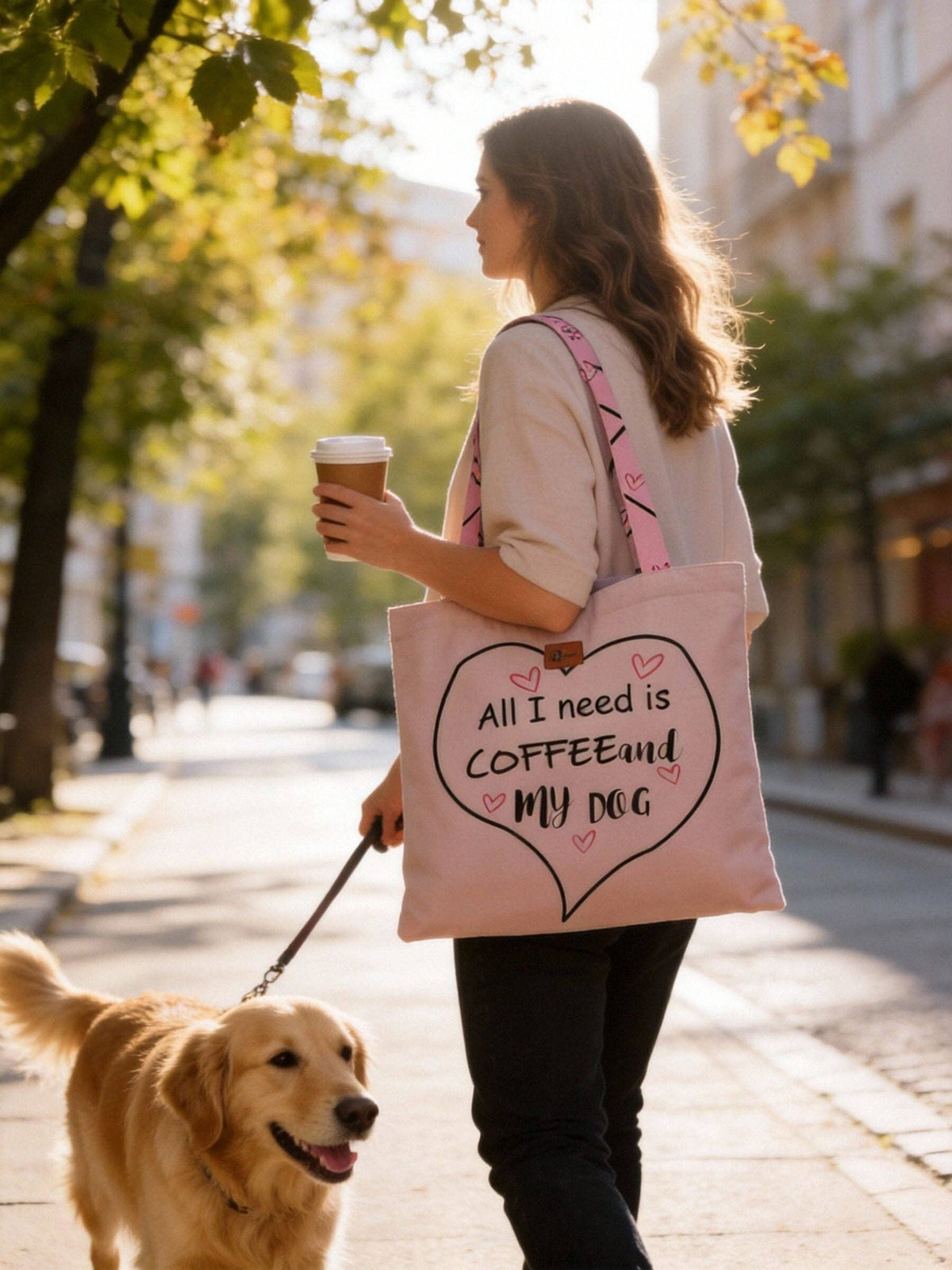 JCFB0291 "All I Need is Coffee and My Dog" Tote Bag