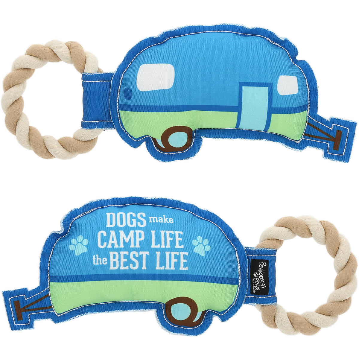 Camp Life - 10.5" Canvas Dog Toy on Rope