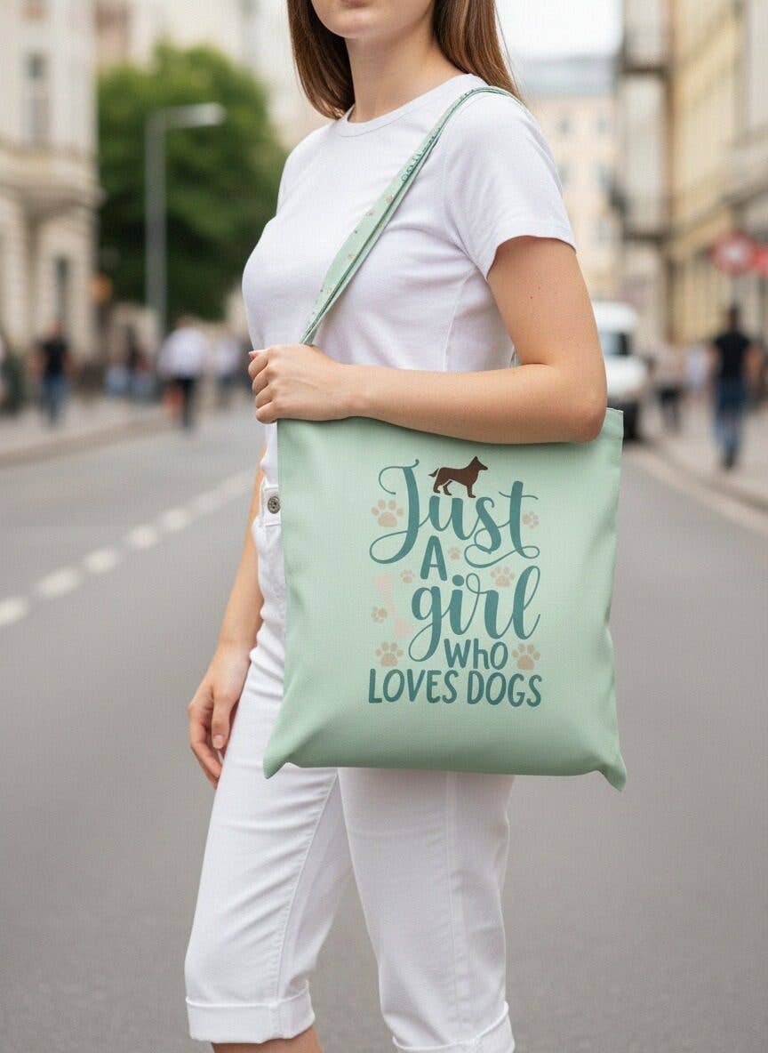JCFB0302 "Just A Girl Who Loves Dogs" Tote Bag