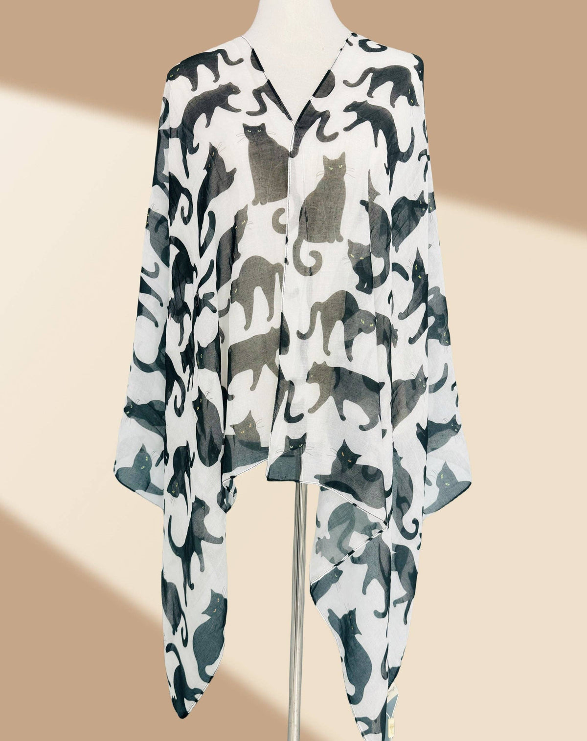 JC0711117 White-Black Cat Scarf