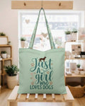 JCFB0302 "Just A Girl Who Loves Dogs" Tote Bag
