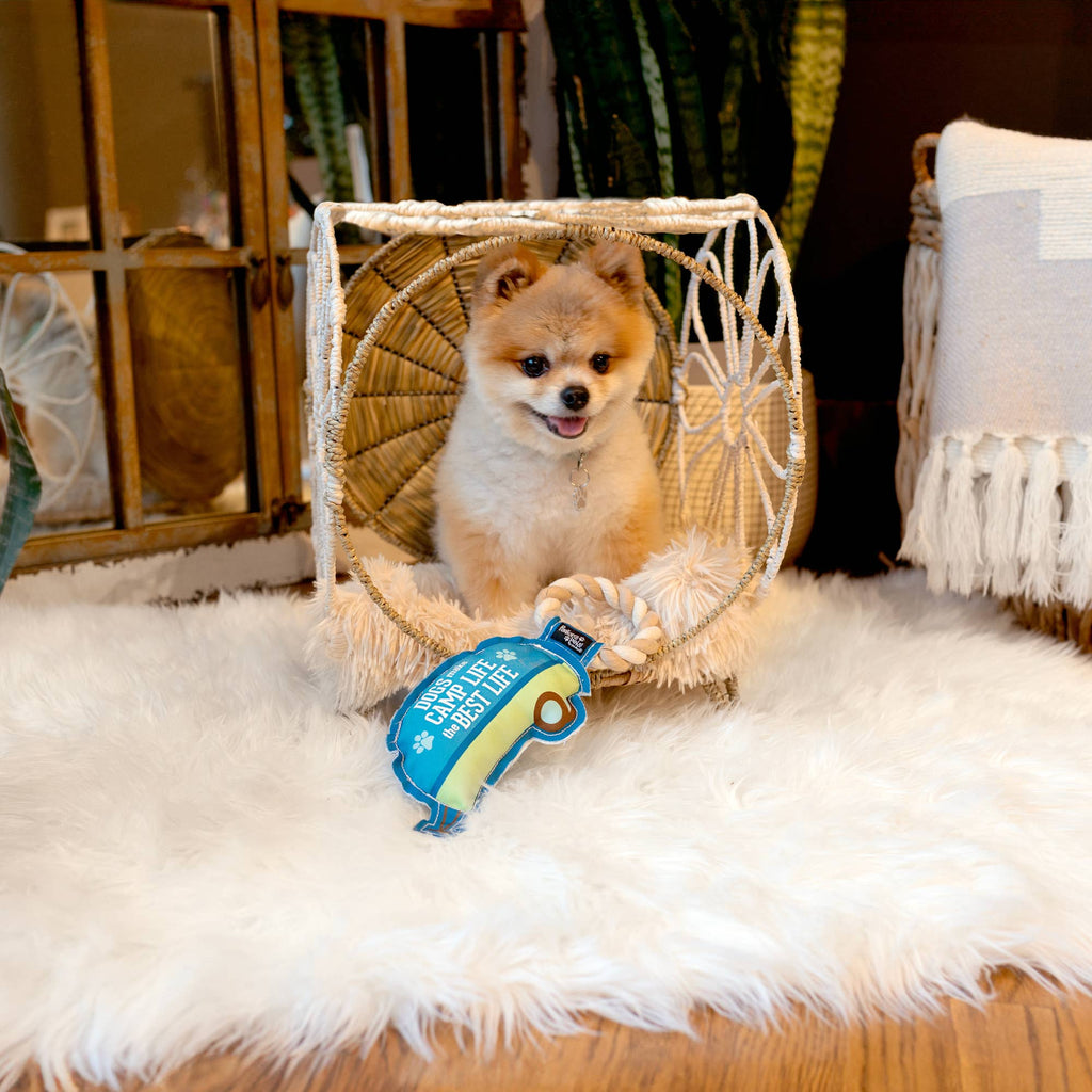Camp Life - 10.5" Canvas Dog Toy on Rope